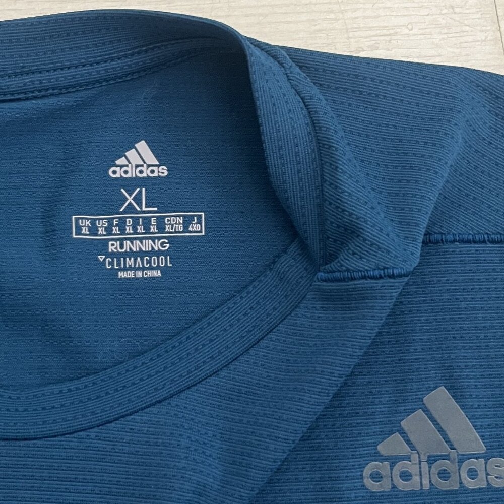 Adidas Running Climacool Men's Teal Long-Sleeved Shirt Size XL - Picture 3 of 5